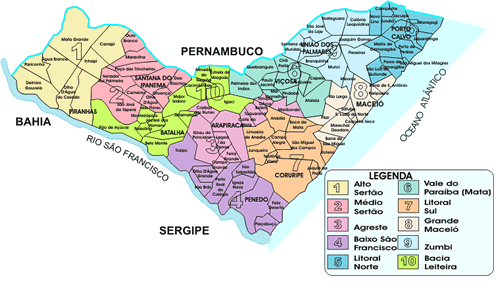 Mapa Alagoas 